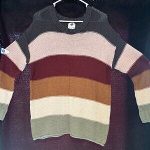 Like Love Sweater Women's Small Multicolor Pullover Long Sleeve Color Block